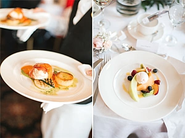 wedding meal at lochgreen