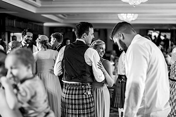 bridal party dancing