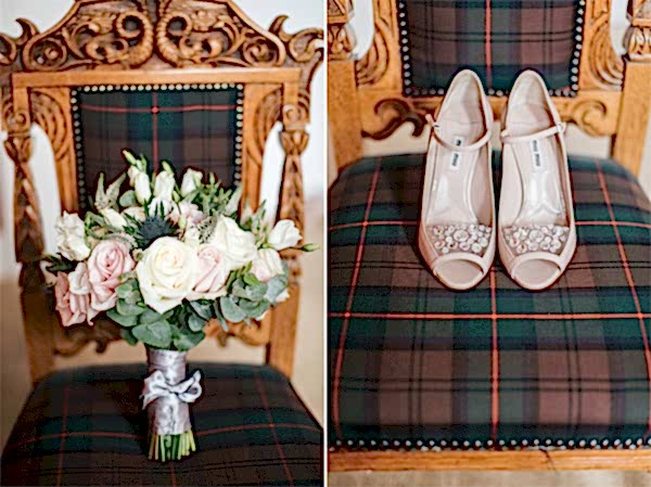 flowers and wedding shoes scotland photographer