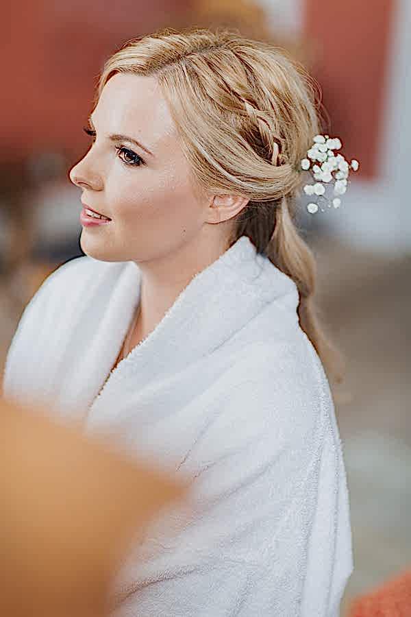 bride during preparations in ayrshire