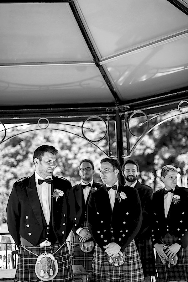 groom waiting with his men