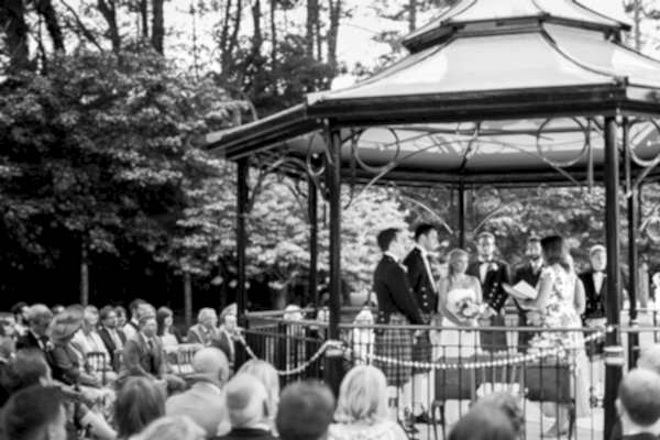 wedding ceremony in a gazebo