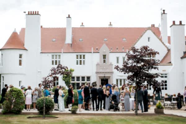 wedding guests at lochgreen troon