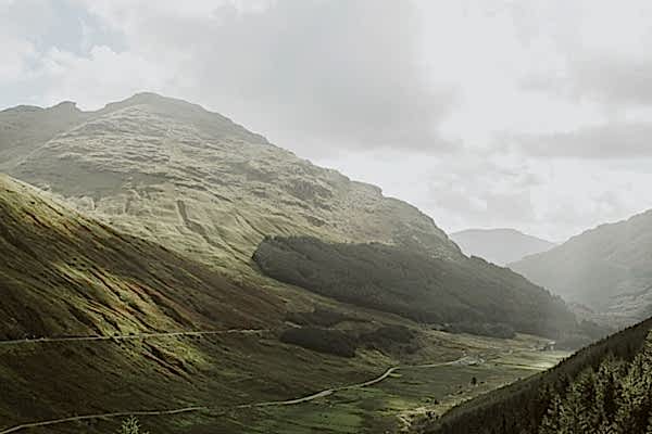 the rest and be thankfull view on the way to loch goil wedding