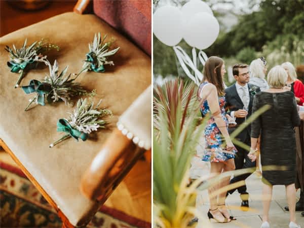 buttonholes and wedding guests the lodge on loch goil 