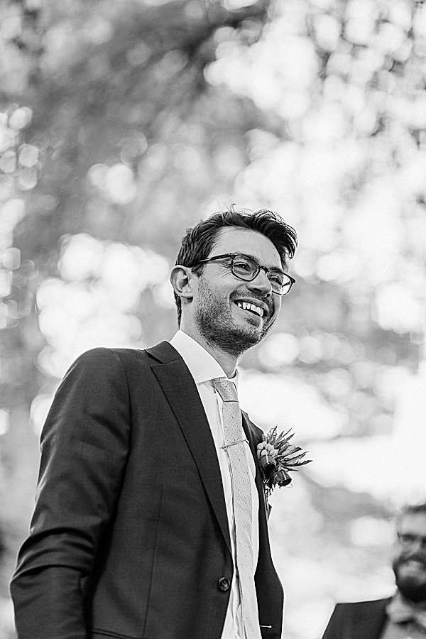 groom just before ceremony at the lodge on loch goil 