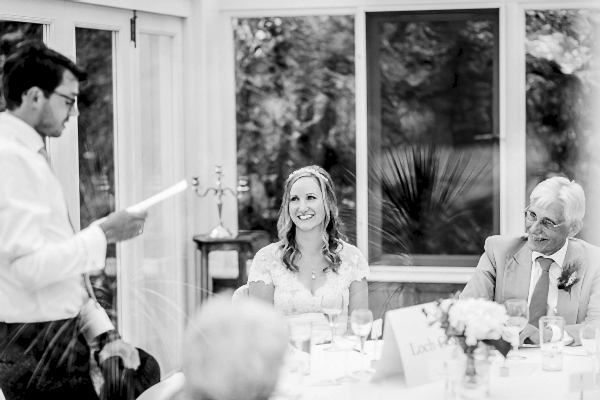 groom starting his wedding speech