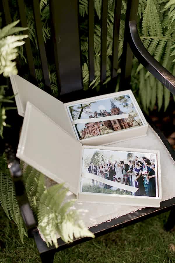 mount stuart wedding photos printed in custom box