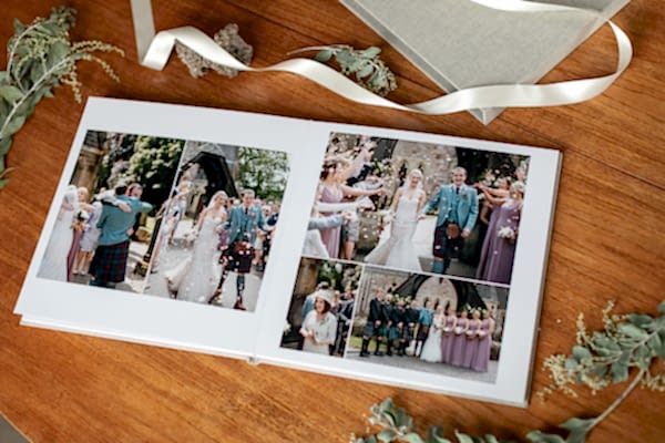 wedding albums from Glasgow Scotland boturich castle