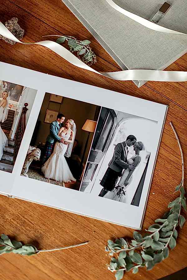 wedding albums from Glasgow Scotland boturich castle