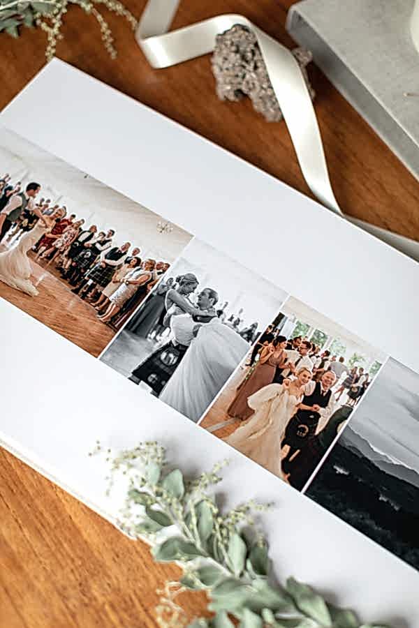 wedding albums from Glasgow Scotland boturich castle