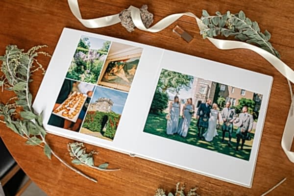 wedding albums from Glasgow Scotland boturich castle