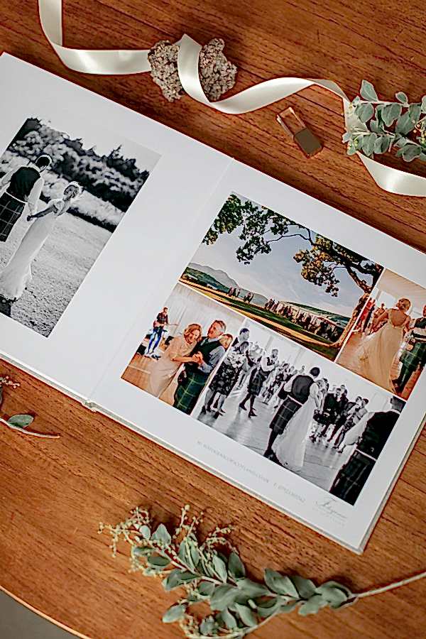 wedding albums from Glasgow Scotland boturich castle