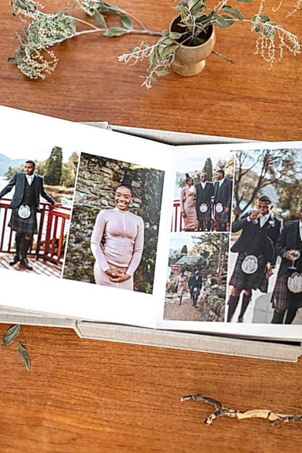wedding albums from Glasgow Scotland the lodge on loch goil