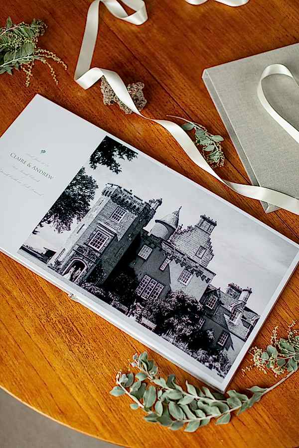 wedding albums from Glasgow Scotland boturich castle
