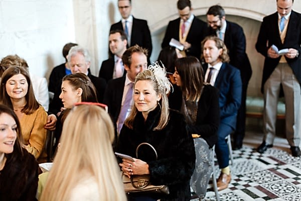 guests chating before wedding