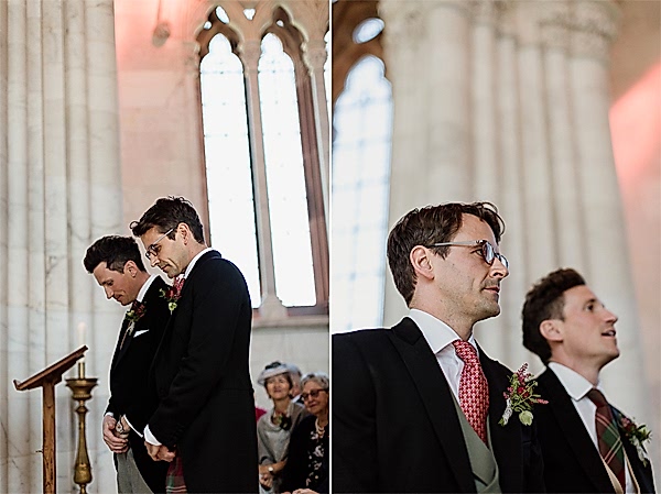 groom and bestman waiting at ceremony
