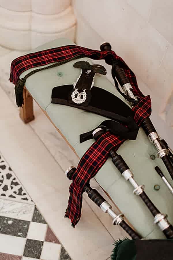scottish pipes and hat