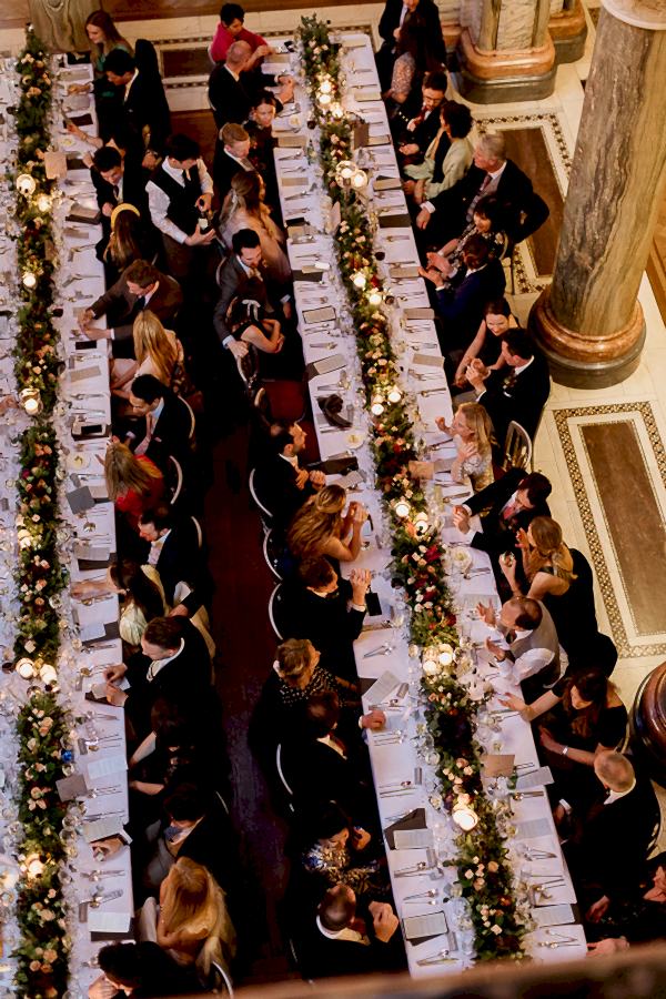 guests chatting during reception 