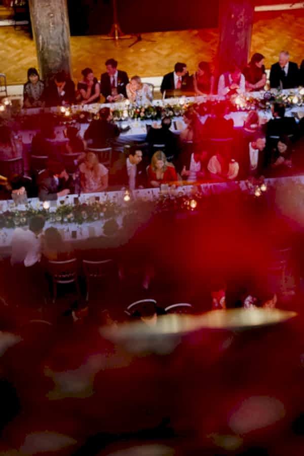 family and friends at reception