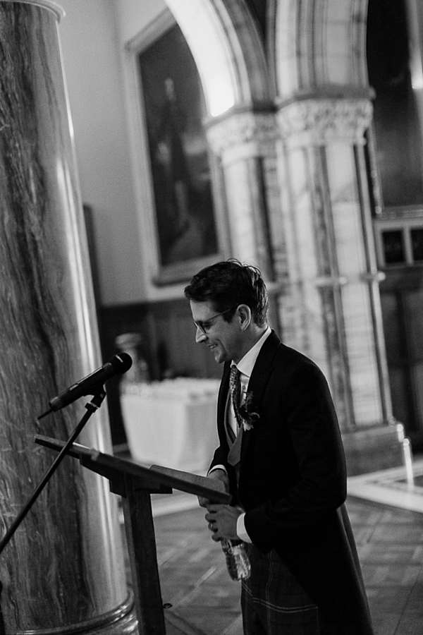groom doing his speech