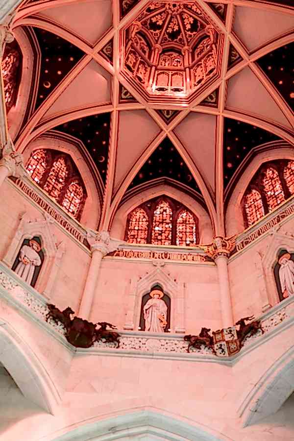 white chapel ceiling