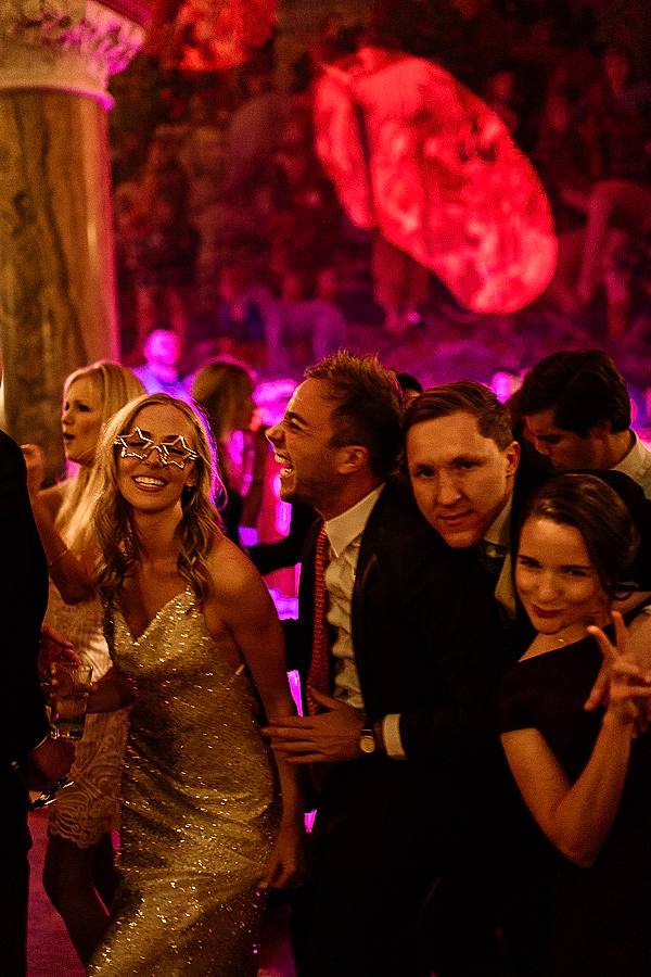 having fun at wedding party