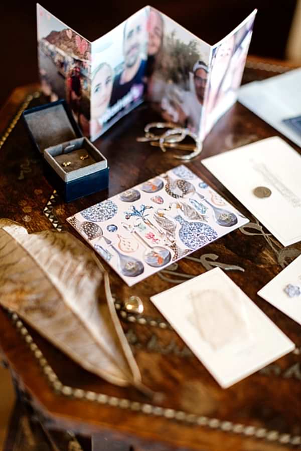 invite for a wedding on table