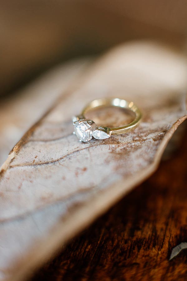 engagement ring on a leaf isle of bute 