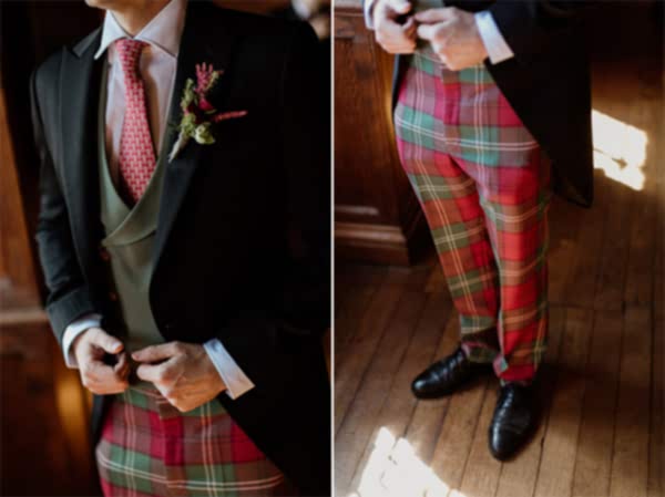 scottish trausers groom tie buttonhole