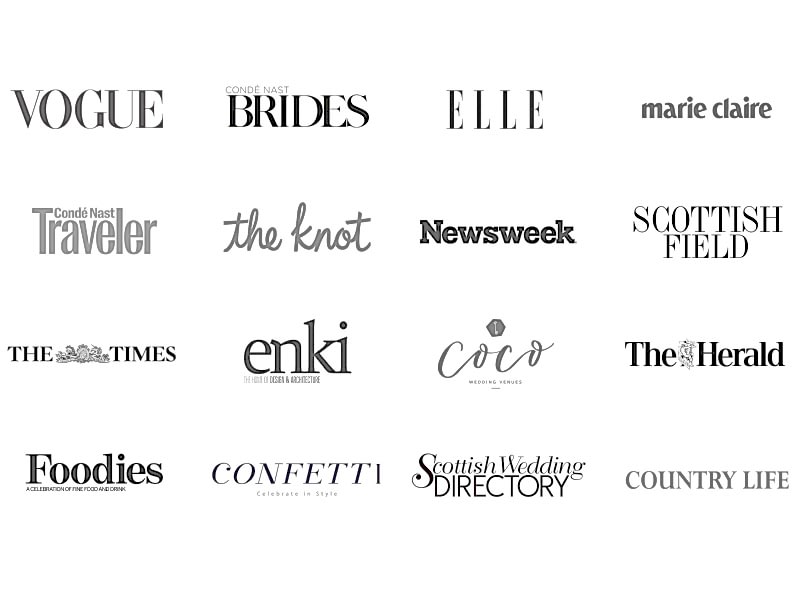 wedding photographers scotland glasgow edinburgh lifestyle publications magazines logos 