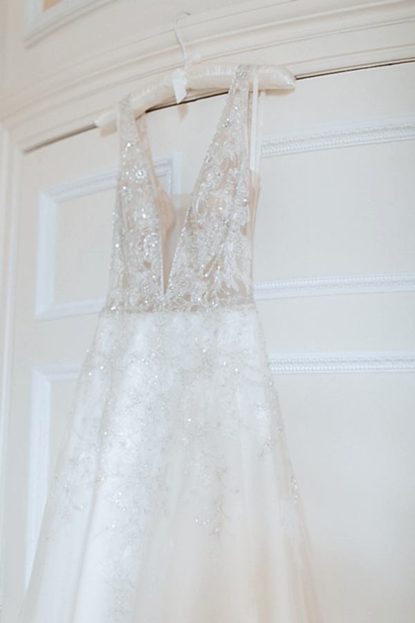 Wedding Dress photographed at Glenapp Castle Ayrshire Scotland
