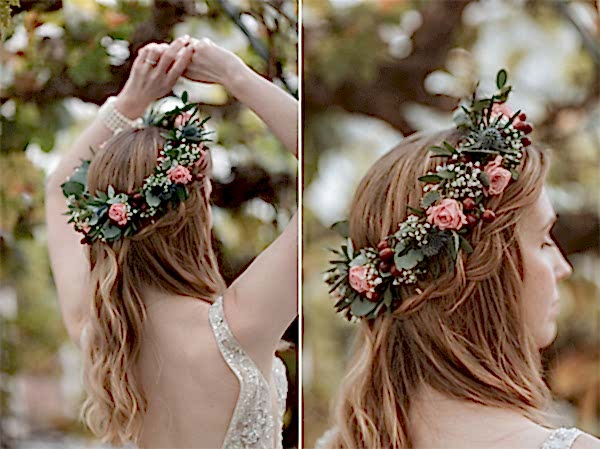 bridal shots inside Glenapp Greenhouse Ayrshire 