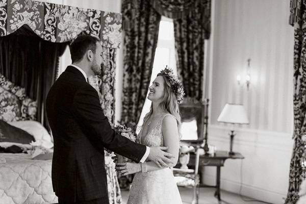 first glance at Glenapp Castle Wedding Scotland 