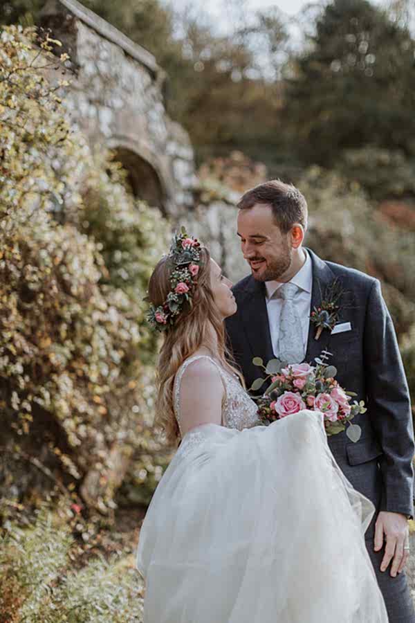Glenapp CAstle gardens Ayrshire wedding photography