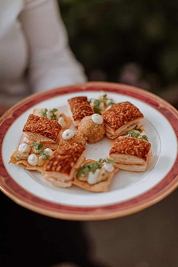 canapes served after the ceremony Glenapp Greenhouse Ayrshire