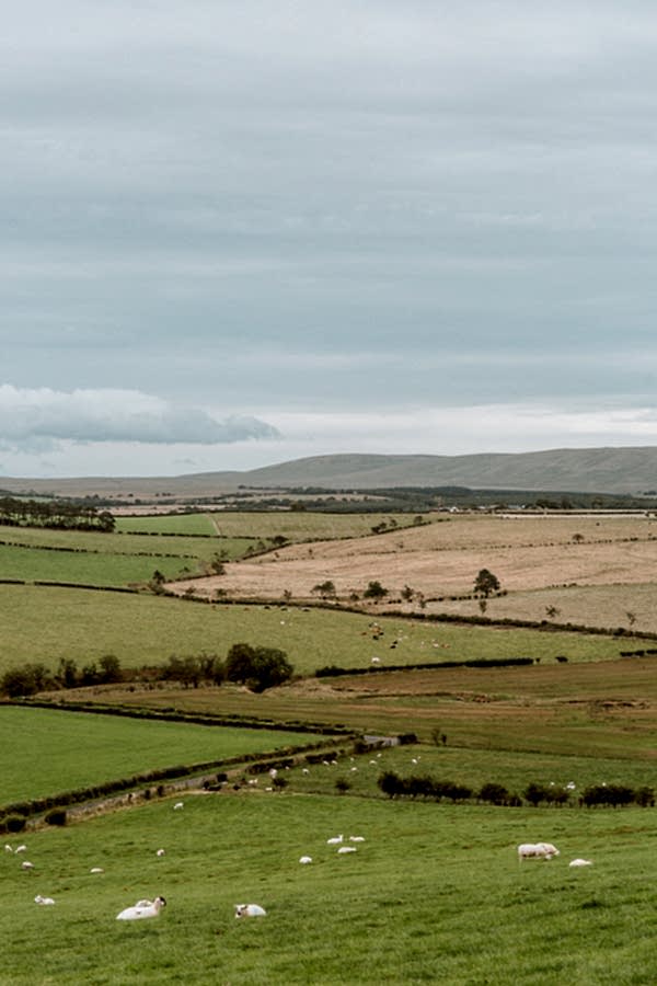 scottish landscape on the way to soarn castle wedding