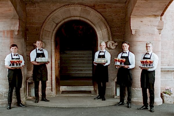 staff at soarn castle wedding