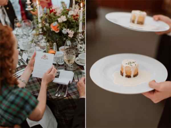 wedding breakfast at soarn castle