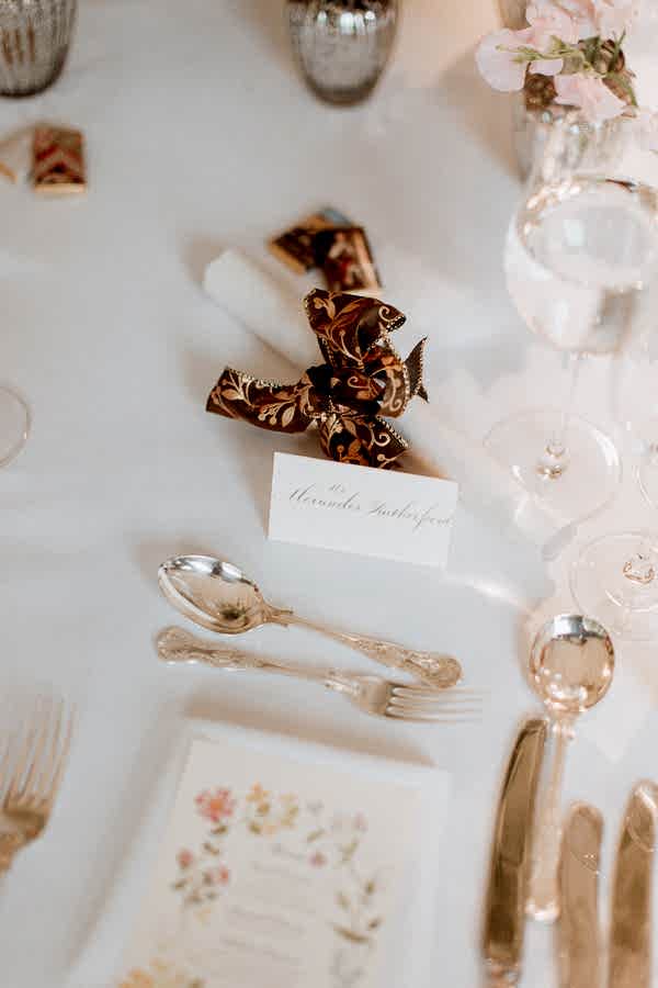 table decorations Dumfries House Wedding Photos