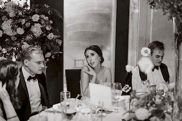 bride just before speeches at Dumfries House 