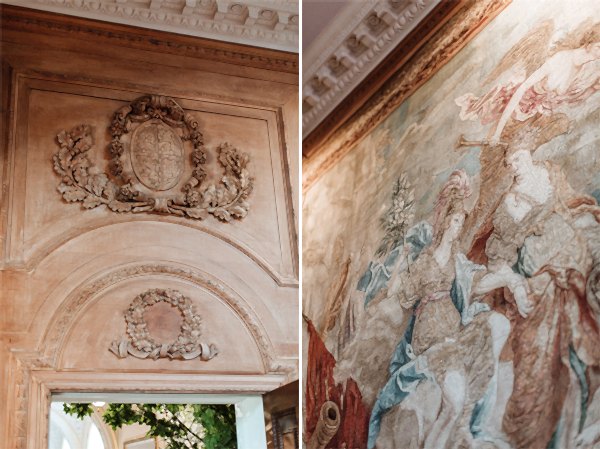 tapestry room details Dumfries House Wedding