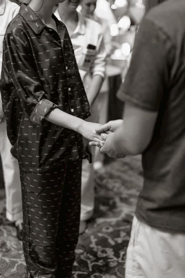 bride and groom during rehearsal 
