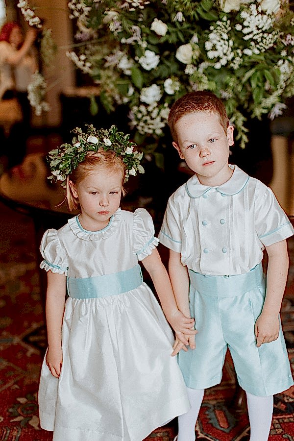Dumfries House Wedding Photos flower girl and page boy