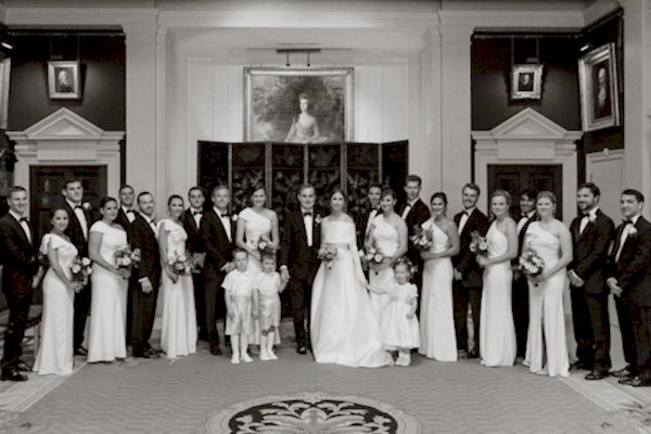 bridal party at dumfries house format photo
