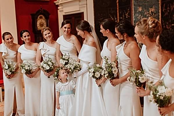 bridesmates and bride dumfries house