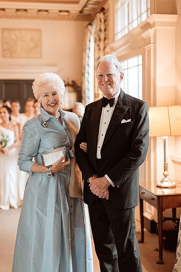 father and mother of the groom before ceremony