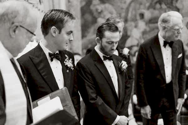 ceremony groom looking at this best man